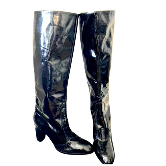 Golo for Lord & Taylor 60s/70s Patent Leather Boots RARE! 8M - Picture 12 of 13